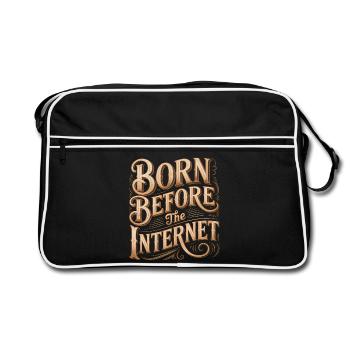 Né avant Internet - Drôle de crise de la quarantaine - Sac Retro - noir/blanc - Devant