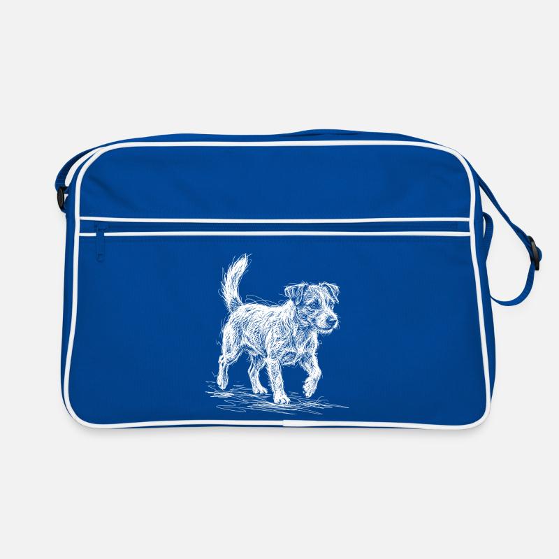 Jack Russell Terrier – Conception de chien de croquis Sac Retro