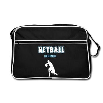 Retraite des joueurs de netball netball - Sac Retro - noir/blanc - Devant