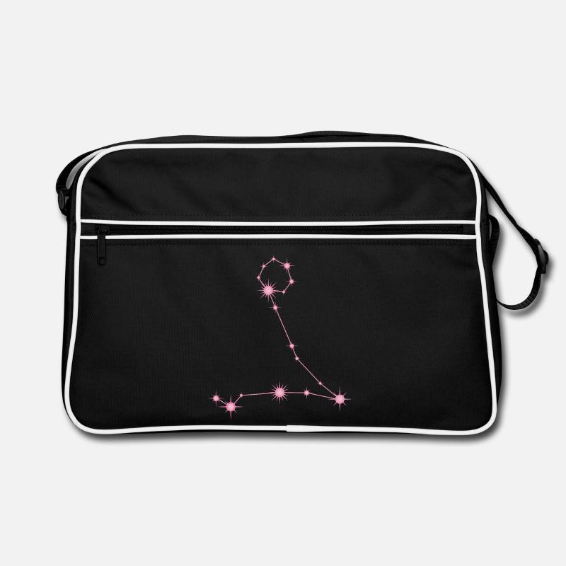 Fischestern Sternbild Sternzeichen Pastellrosa Retro Tasche