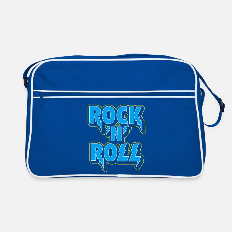 Logo typographique 3D Rock 'N' Roll Sac Retro