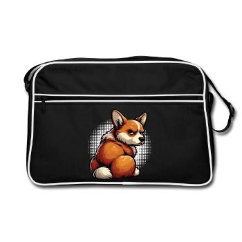 Corgi Corgis Welsh Corgi Propriétaires de Corgi Corgis - Sac Retro - noir/blanc - Devant