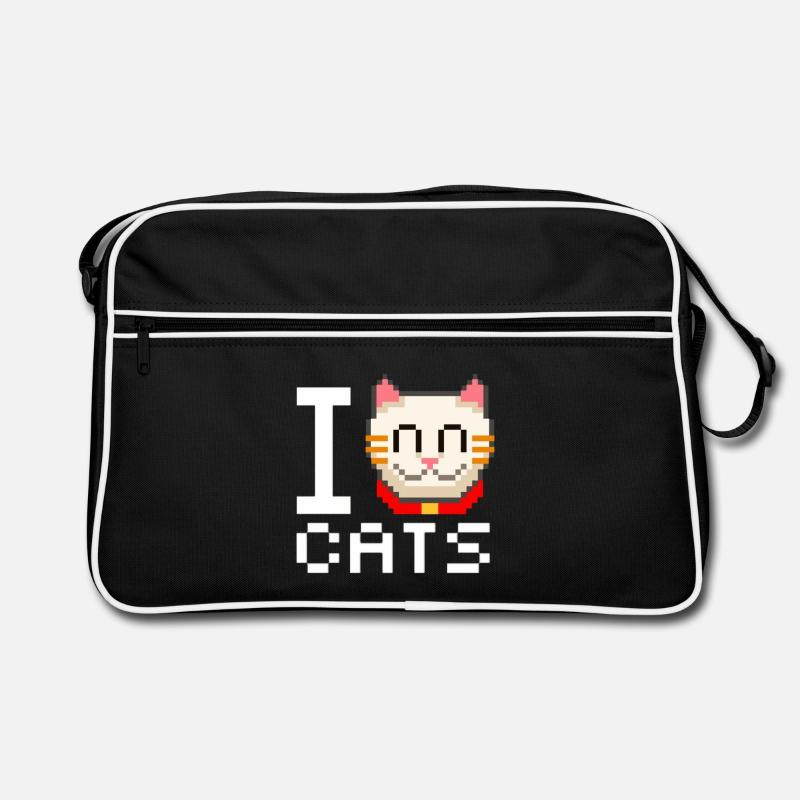 J'adore les chats Sac Retro