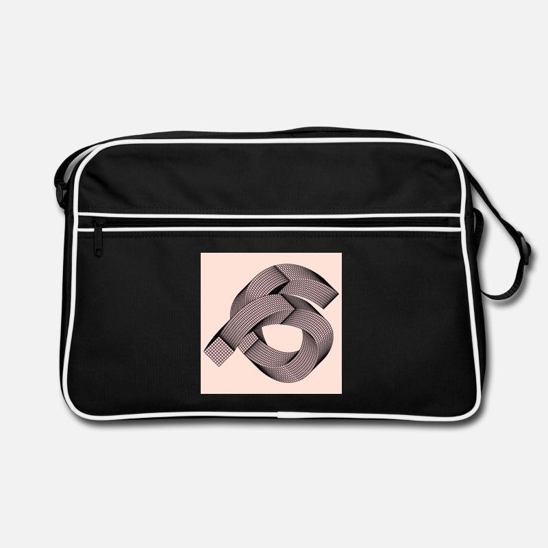 Grafisches Muster - Retro Tasche - Schwarz/Weiß