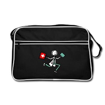 Médecin - Sac Retro - noir/blanc - Devant
