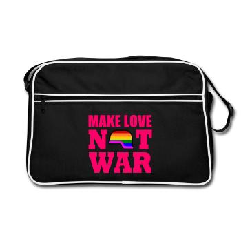 Make love not war - Sac Retro - noir/blanc - Devant