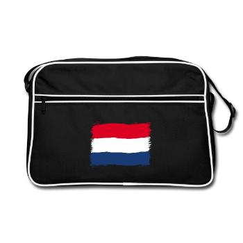 Niederlande - Retro Tasche - Schwarz/Weiß - Vorne