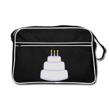 Birthday cake - Sac Retro - noir/blanc - Devant