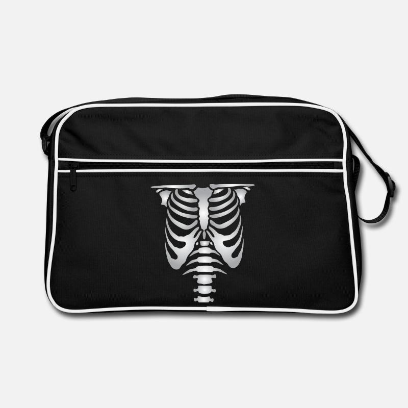 Human skeleton bones torso Retro Bag
