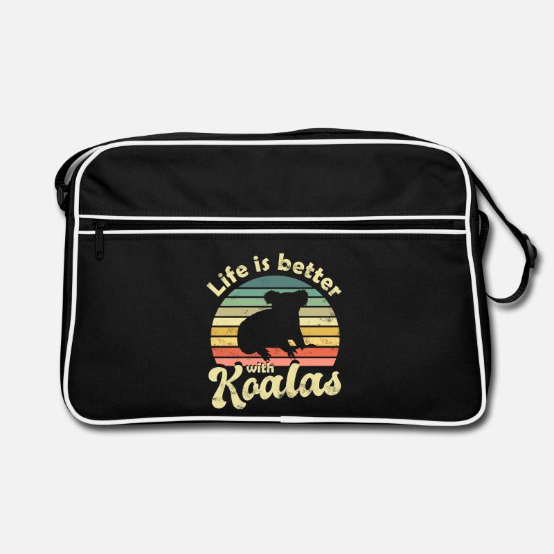 Koala Koala Bear - Retro Bag - black/white