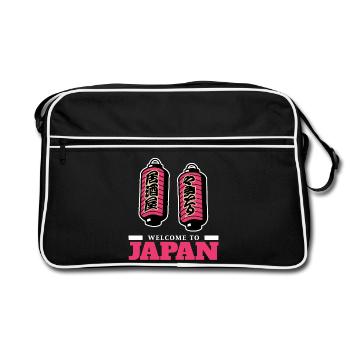 Welcome to Japan (dark) - Retro Bag - black/white - Front