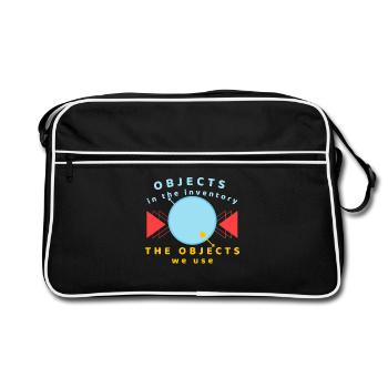 Objekte im Inventar, das wir verwenden - Retro Tasche - Schwarz/Weiß - Vorne