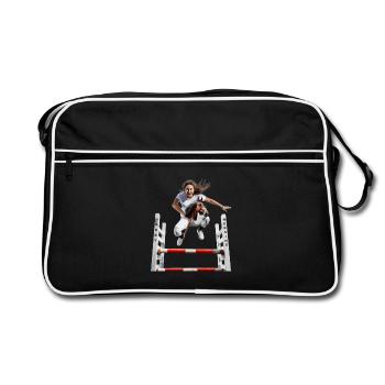 Hobby Horsing mit Hindernis - Retro Tasche - Schwarz/Weiß - Vorne