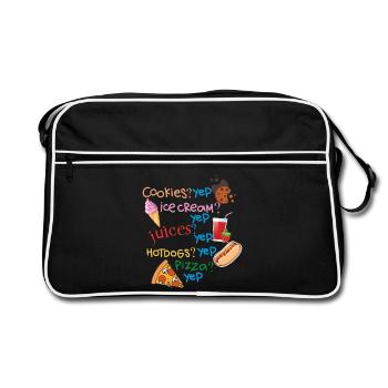 Funny sayings for birthday - Retro Bag - black/white - Front