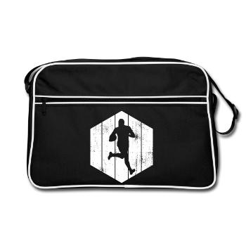 Dessin de rugby - Sac Retro - noir/blanc - Devant