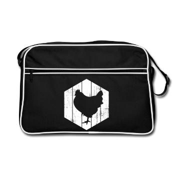 Dessin de poule - Sac Retro - noir/blanc - Devant