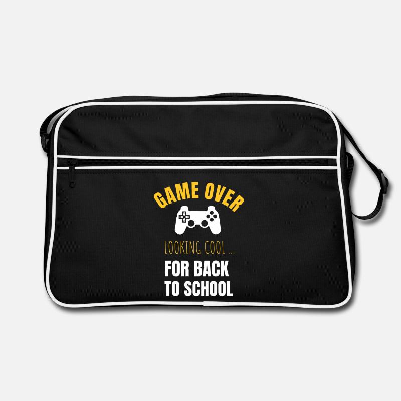 Schulstart - Retro Tasche - Schwarz/Weiß