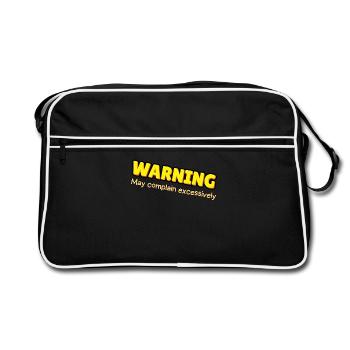 Avertissement : plaintes excessives - Sac Retro - noir/blanc - Devant