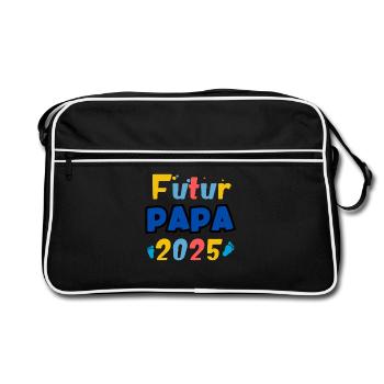 Papa Futur 2025 Arc en Ciel - Sac Retro - noir/blanc - Devant