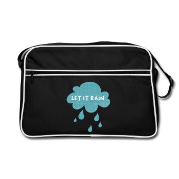 Cloud Let it rain Rain Weather Nursery Dots - Retro Bag - black/white - Front