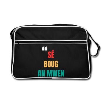 Creole T-shirt "Sé boug an mwen" – Complicity - Retro Bag - black/white - Front