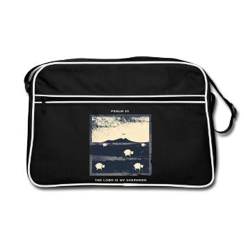 Psaume 23 Le Seigneur est mon berger - Sac Retro - noir/blanc - Devant