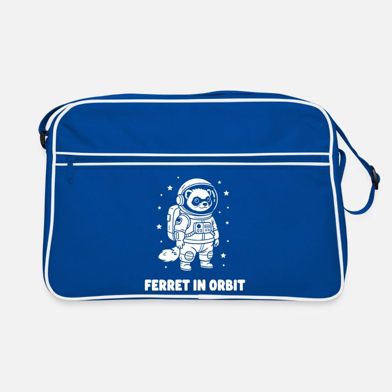 Frettchen im Orbit Retro Tasche