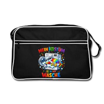 Mon costume est drôle dans le clown de la blanchisserie - Sac Retro - noir/blanc - Devant
