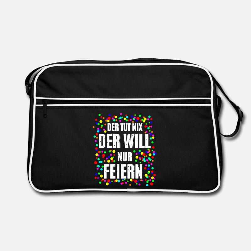 Der Will Feiern Retro Tasche