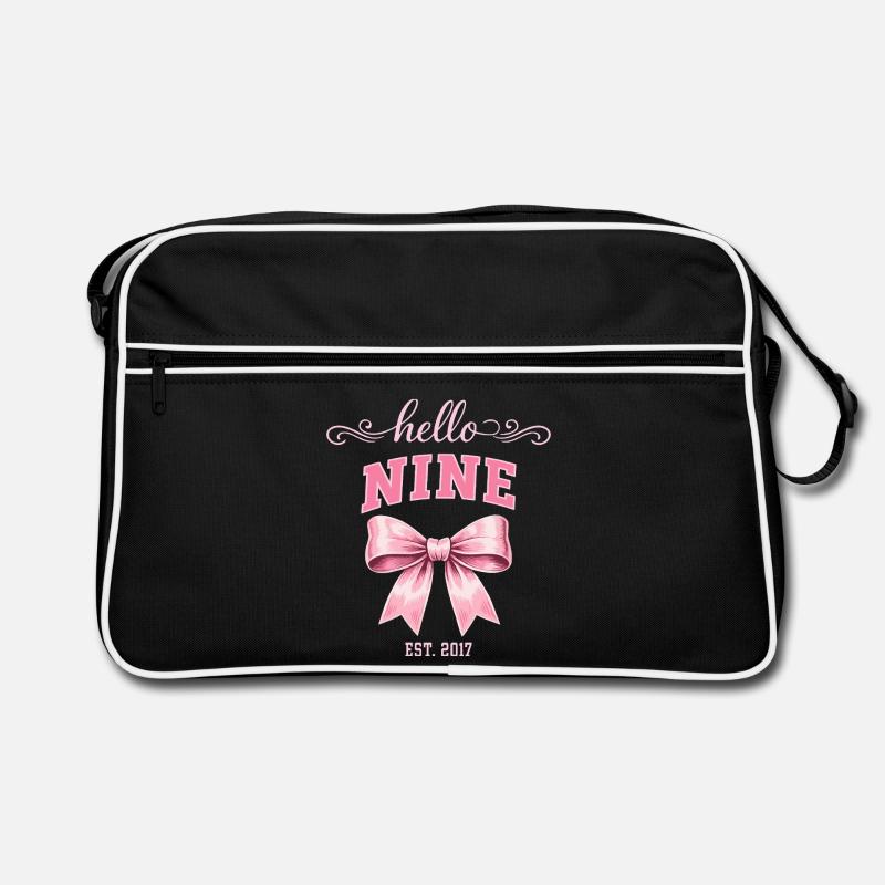 Hello Nine 9 Year Old Is 2017 Birthday Knot Retro Bag