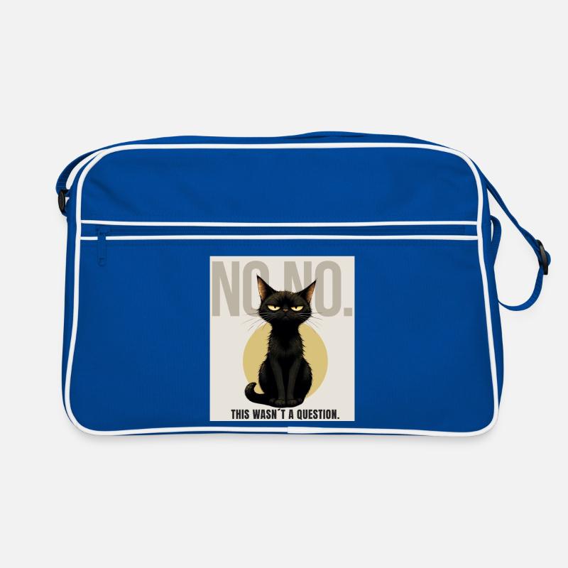 NON, NON. – Design sarcastique de chat noir Sac Retro