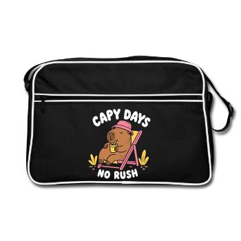 Journées de capy sans précipitation Capybara - Sac Retro - noir/blanc - Devant