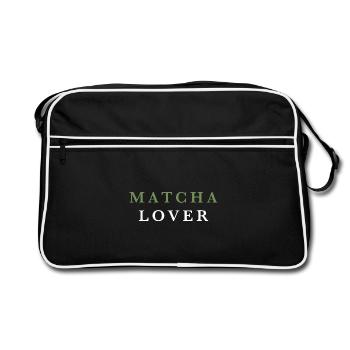 Matcha Lover Green Tea Lover - Retro Bag - black/white - Front