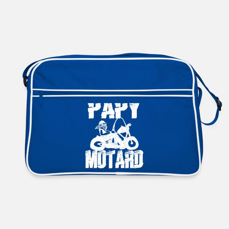 Papy White Biker Retro Bag