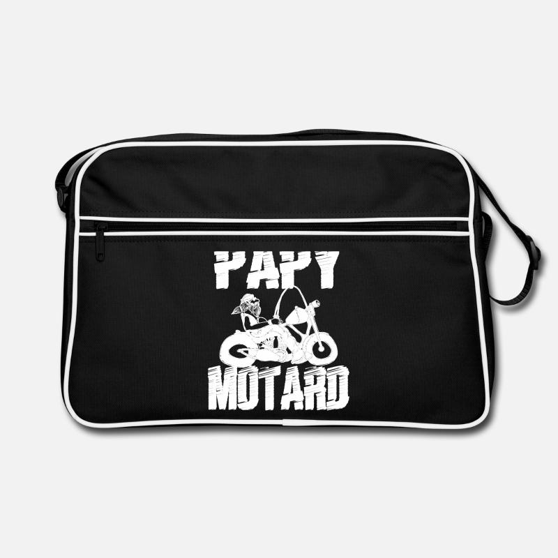 Papy White Biker Retro Bag