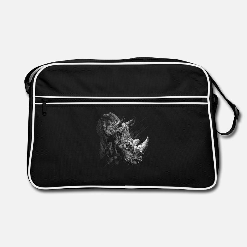 Nashorn - Retro Tasche - Schwarz/Weiß