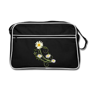 Ranke avec Marguerite et Marguerite - Sac Retro - noir/blanc - Devant