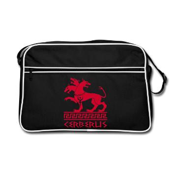 Chien cerbère rouge - Sac Retro - noir/blanc - Devant