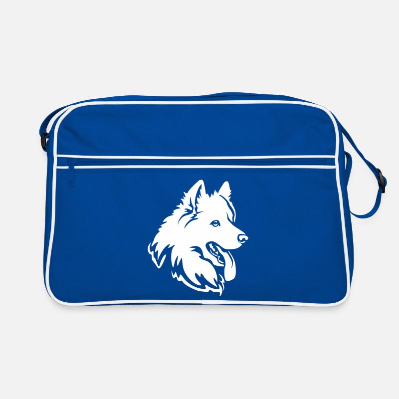 Samoyed Head "Black Edition" Retro Bag