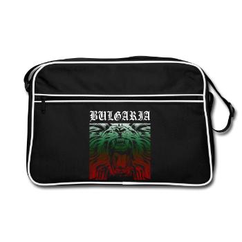 BG BULGARIA Lion Football Bulgarie Lion Armoiries - Sac Retro - noir/blanc - Devant