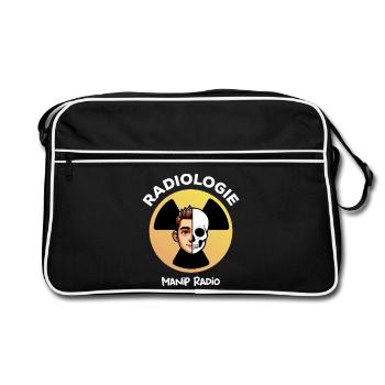 Logo Radioactif pour Manip Radio Humour Radiologie - Sac Retro - noir/blanc - Devant