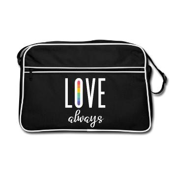Mois de la fierté LGBT - Love Always - Sac Retro - noir/blanc - Devant