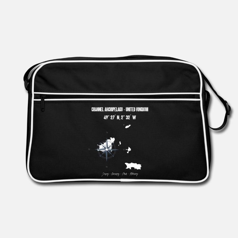 Kanalinseln Kartendesign Retro Tasche