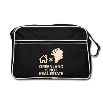 Greenland Is Not Real Estate Arctic Sovereignty - Retro Bag - black/white - Front