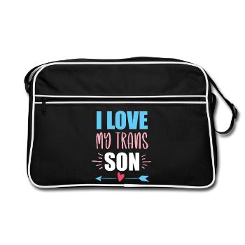 Mois de la fierté LGBT - J’aime ma fille trans - Sac Retro - noir/blanc - Devant