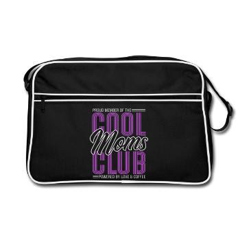 Club des mamans cool - Un cadeau des mamans pour la fête des mères - Sac Retro - noir/blanc - Devant