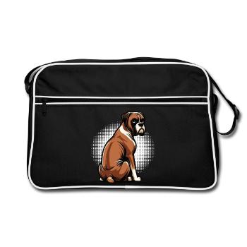 Boxer Boxer Porte-boxeurs Boxer Chien Boxer Propriétaire de boxer Fan boxer - Sac Retro - noir/blanc - Devant