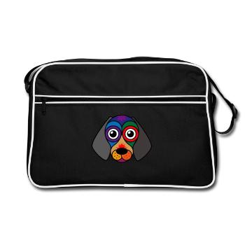Hypnose chien en transe - Sac Retro - noir/blanc - Devant