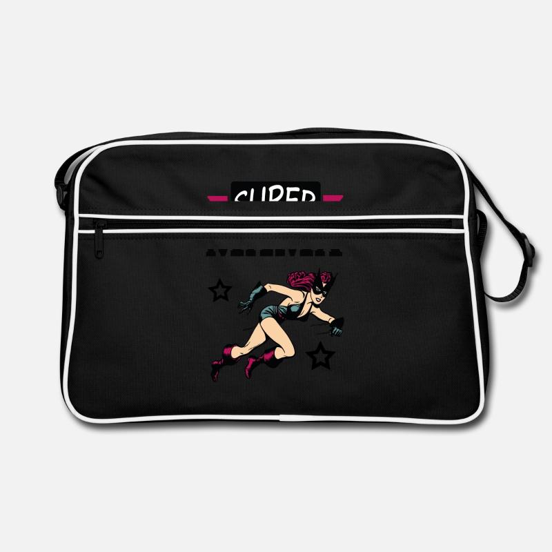 Super Mama - Retro Tasche - Schwarz/Weiß