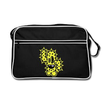 cactus hauts cinq comique - Sac Retro - noir/blanc - Devant